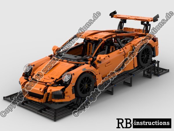 RBi Bauanleitung Präsentationsrampe für z.B. 42056 Porsche 911 GT3 RS + 42083 Bugatti Chiron