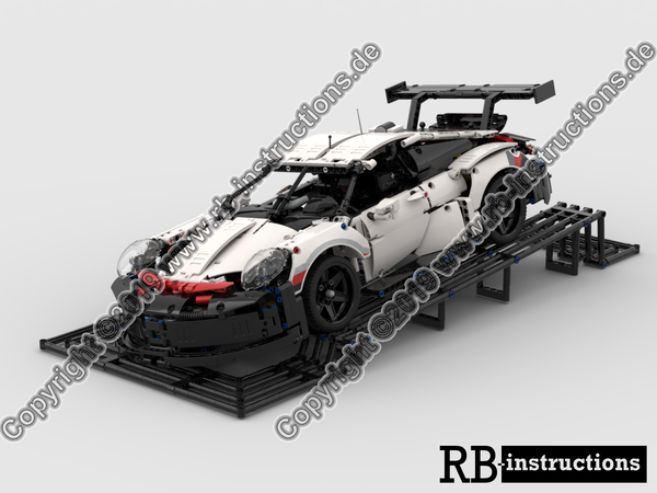 RBi Bauanleitung Präsentationsrampe für z.B. 42056 Porsche 911 GT3 RS + 42083 Bugatti Chiron