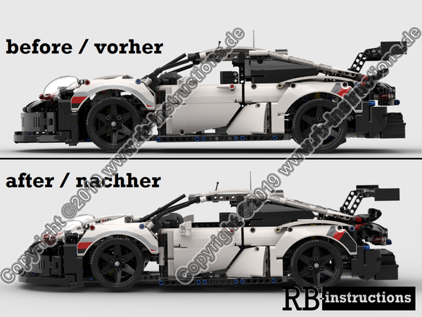RBi Bauanleitung 42096 Tieferlegung  für Porsche 911 RSR (Lowering)